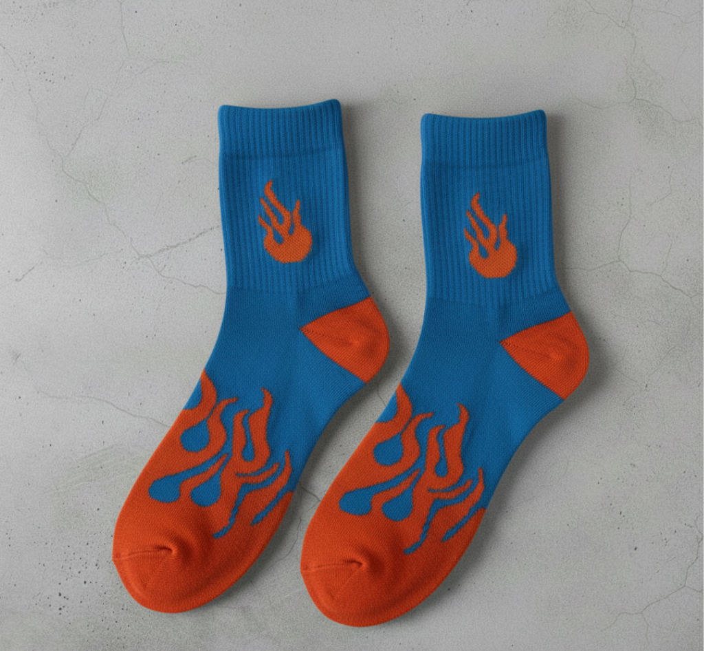 Blue Blaze Crew Socks